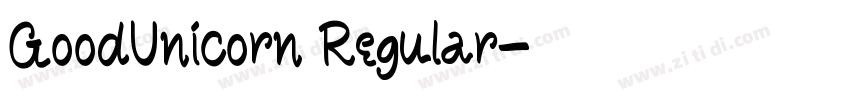 GoodUnicorn Regular字体转换